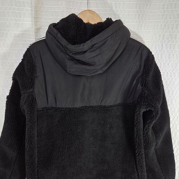 Calvin Klein Sherpa Jacket Men’s S Full Zip Black w/ Stripe and Logo - Picture 7 of 11